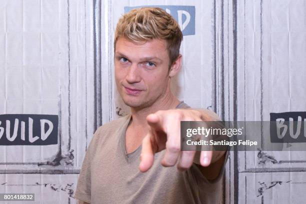 Nick Carter attends Build Presents to discuss the new show "Boy Band" at Build Studio on June 26, 2017 in New York City.