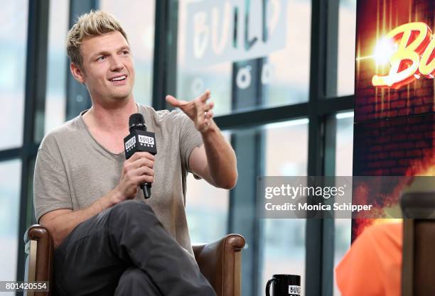 Singer-songwriter Nick Carter discusses the new show "Boy Band" at Build Studio on June 26, 2017 in New York City.