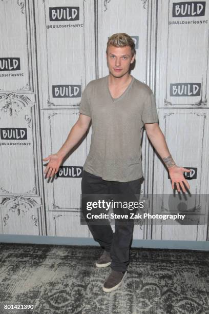 Singer/songwriter Nick Carter attends Build Series to disucss his new show "Boy Band" at Build Studio on June 26, 2017 in New York City.