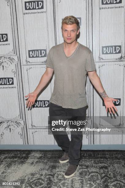 Singer/songwriter Nick Carter attends Build Series to disucss his new show "Boy Band" at Build Studio on June 26, 2017 in New York City.