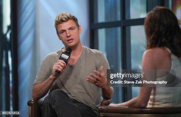 Singer/songwriter Nick Carter attends Build Series to disucss his new show "Boy Band" at Build Studio on June 26, 2017 in New York City.