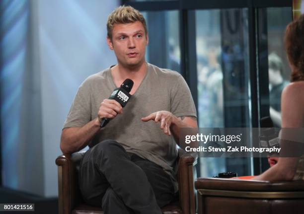 Singer/songwriter Nick Carter attends Build Series to disucss his new show "Boy Band" at Build Studio on June 26, 2017 in New York City.