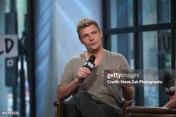 Singer/songwriter Nick Carter attends Build Series to disucss his new show "Boy Band" at Build Studio on June 26, 2017 in New York City.