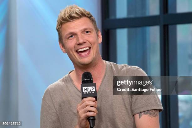 Nick Carter attends Build Presents to discuss the new show "Boy Band" at Build Studio on June 26, 2017 in New York City.