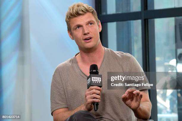 Nick Carter attends Build Presents to discuss the new show "Boy Band" at Build Studio on June 26, 2017 in New York City.