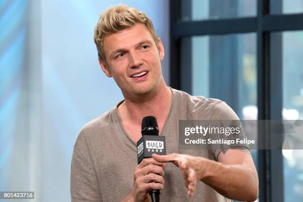 Nick Carter attends Build Presents to discuss the new show "Boy Band" at Build Studio on June 26, 2017 in New York City.