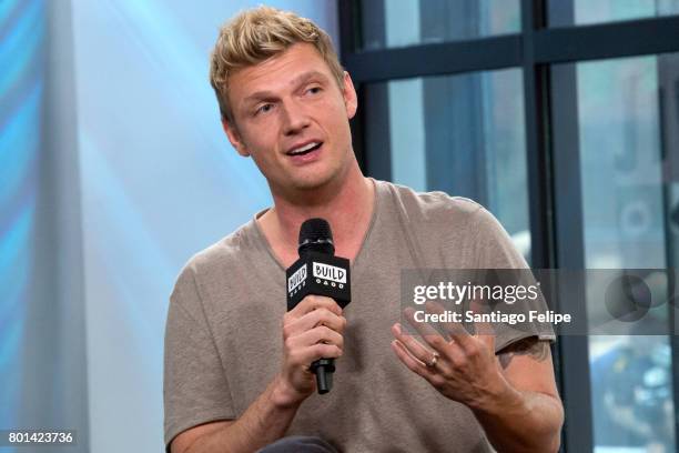 Nick Carter attends Build Presents to discuss the new show "Boy Band" at Build Studio on June 26, 2017 in New York City.