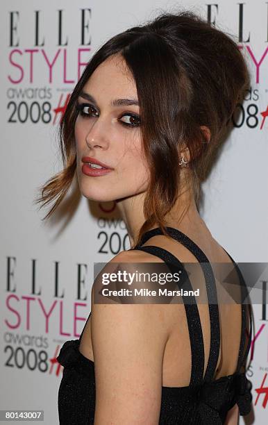 Keira Knightley arrives at the Elle Style Awards 2008 at The Westway on February 12, 2008 in London, England.