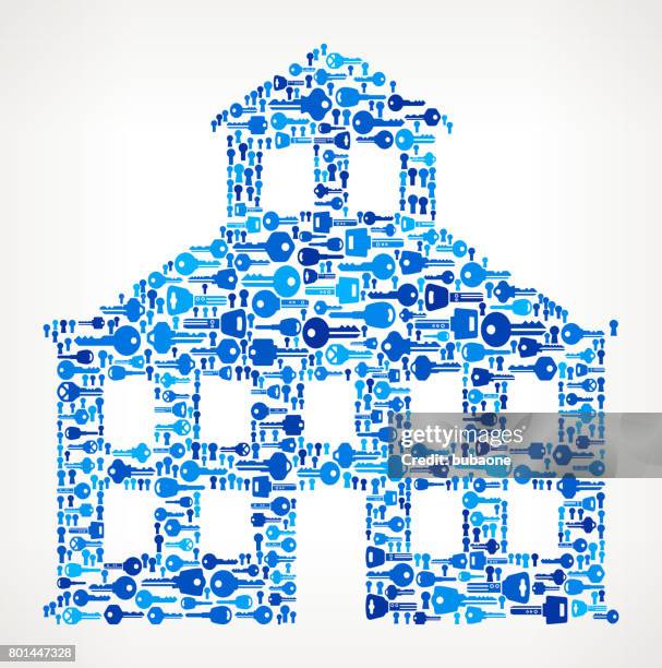building keys pattern vector graphic - locksmith stock illustrations