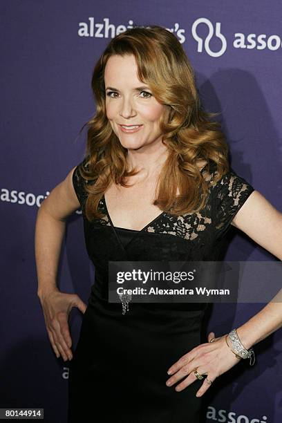 Lea Thompson arrives at The 16th Annual 'A Night at Sardis' benefiting The Alzheimer's Association held at The Beverly Hilton Hotel on March 5, 2008...