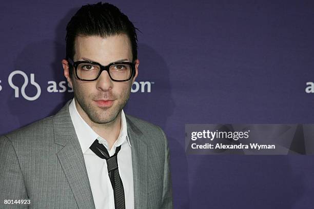 Zachary Quinto arrives at The 16th Annual 'A Night at Sardis' benefiting The Alzheimer's Association held at The Beverly Hilton Hotel on March 5,...