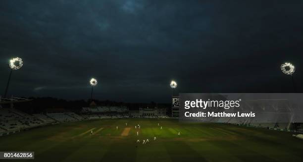 General view during the Specsavers County Championship Division Two match between Nottinghamshire and Kent at Trent Bridge on June 26, 2017 in...