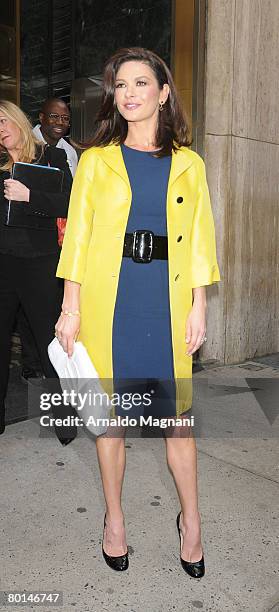 Catherine Zeta-Jones attends the re-opening of the Elizabeth Arden flagship store on Fifth Avenue March 6, 2008 in New York City.