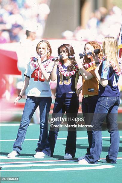 The group Dream perform during pregame prior to the 2001 NFL Pro Bowl at Aloha Stadium on February 4, 2001 in Honolulu, Hawaii. The AFC defeated the...