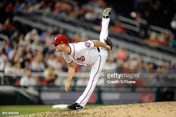 Jacob Turner of the Washington Nationals pitches against the Atlanta Braves at Nationals Park on June 12, 2017 in Washington, DC.