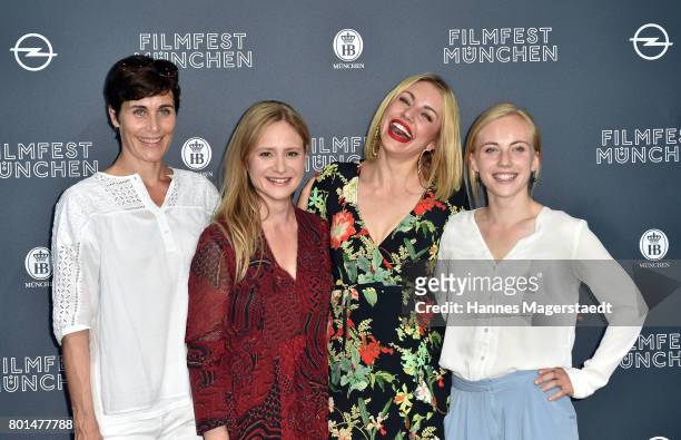 Nina Kunzendorf, Julia Jentsch, Johanna Ingelfinger and Elisa Schlott attend 'Das Verschwinden' Premiere during Munich Film Festival 2017 at HFF...