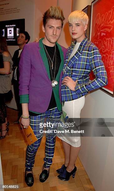Henry Holland and Agyness Deyn attend the TOD's Art Plus Film Party at 1 Marylebone Road on March 6, 2008 in London, England.