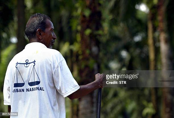 Malaysia-vote-Indians by M. Jegathesan Ethnic Indian R. Ceniyah wears a t-shirt carrying the logo of the ruling Barisan Nasional as he tends a herd...