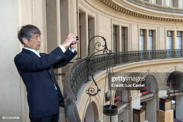 Architect Tadao Ando attends the Press Conference to announce the transformation of the former Paris Stock Exchange into the New Museum of the...
