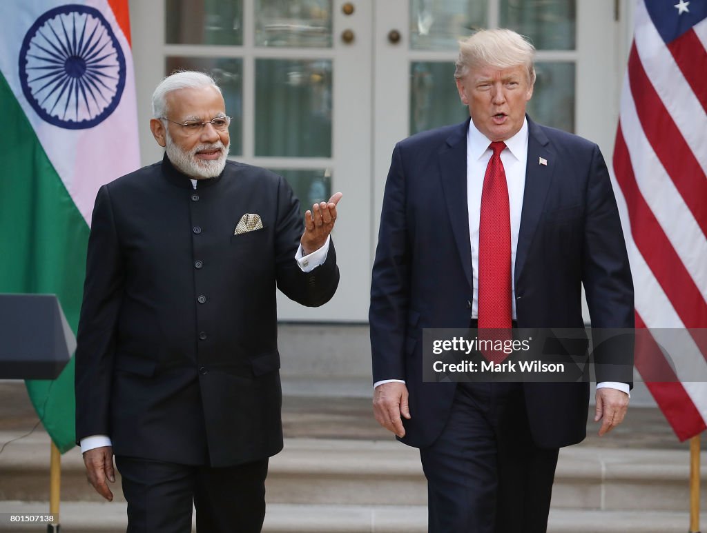 President Trump And Indian PM Modi Hold Joint Statement At White House