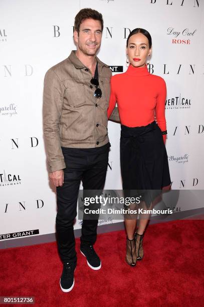 Dylan McDermott and Maggie Q attend the "Blind" premiere at Landmark Sunshine Cinema on June 26, 2017 in New York City.