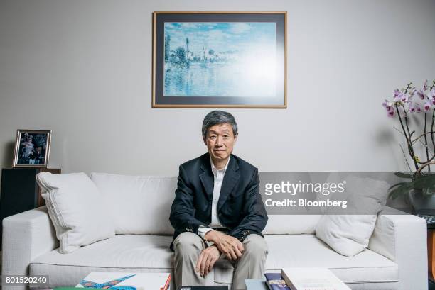 Shan Weijian, chairman and chief executive officer of PAG Asia Capital, poses for a photograph in Hong Kong, China, on Monday, June 19, 2017. Shan's...