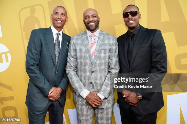 Reggie Miller, Vince Carter, and Paul Pierce attend the 2017 NBA Awards Live on TNT on June 26, 2017 in New York, New York. 27111_002