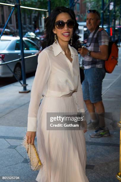 Huma Abedin attends a dinner honoring Anna Wintour on June 26, 2017 in New York City.
