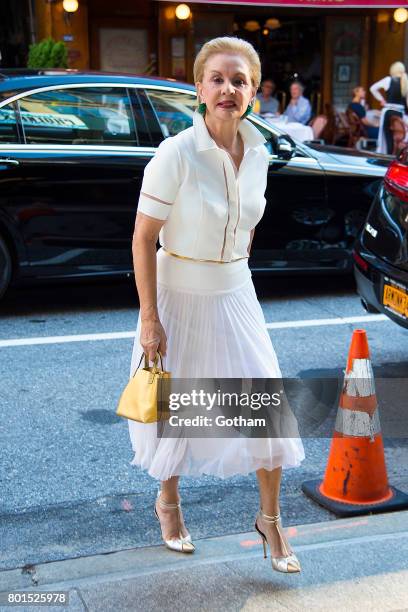 Designer Carolina Herrera attends a dinner honoring Anna Wintour on June 26, 2017 in New York City.