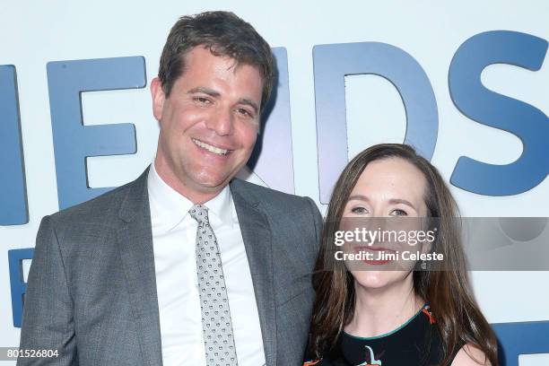 Nicholas Stoller and Francesca Delbanco attend the "Friends From College" New York Premiere at AMC 34th Street on June 26, 2017 in New York City.