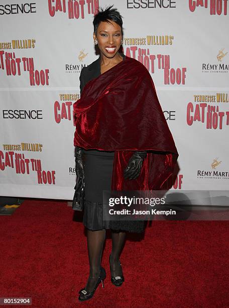 Brenda Braxton attends the "Cat on a Hot Tin Roof" Broadway Opening Night - Arrivals and Curtain Call at the Broadhurst Theatre on March 6, 2008 in...