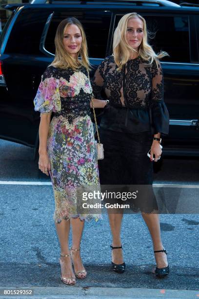 Designer Georgina Chapman and Keren Craig attend a dinner honoring Anna Wintour on June 26, 2017 in New York City.