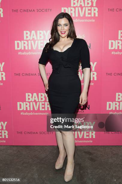 Actress Kim Director attends TriStar Pictures, The Cinema Society and Avion's screening of "Baby Driver" at The Metrograph on June 26, 2017 in New...