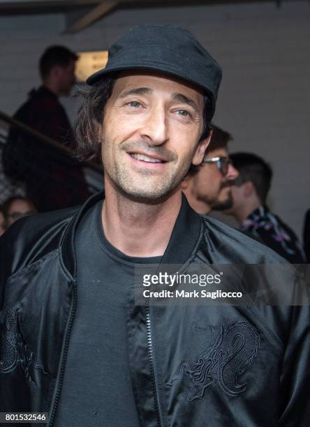 Actor Adrien Brody attends TriStar Pictures, The Cinema Society and Avion's screening of "Baby Driver" at The Metrograph on June 26, 2017 in New York...