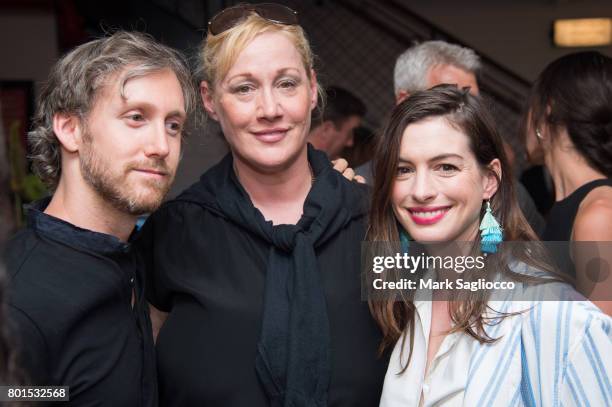 Actress Anne Hathaway attends TriStar Pictures, The Cinema Society and Avion's screening of "Baby Driver" at The Metrograph on June 26, 2017 in New...
