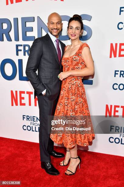 Keegan-Michael Key and Annie Parisse attend the "Friends From College" New York premiere at AMC 34th Street on June 26, 2017 in New York City.