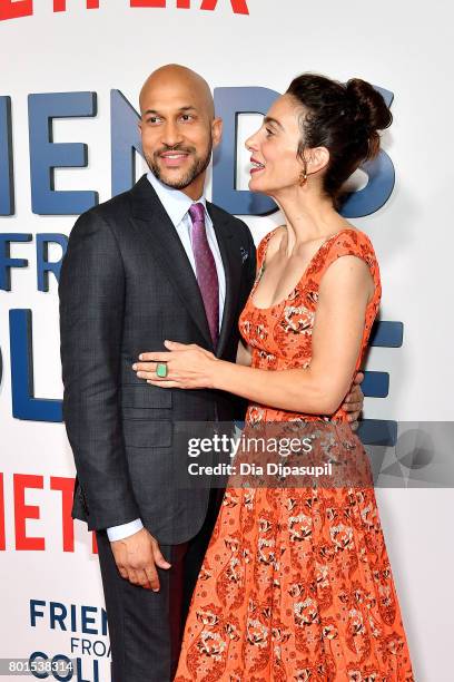 Keegan-Michael Key and Annie Parisse attend the "Friends From College" New York premiere at AMC 34th Street on June 26, 2017 in New York City.