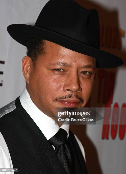 Actor Terrence Howard poses at the opening night after party for the revival of Tennesee William's "Cat on a Hot Tin Roof" on Broadway at Strata on...