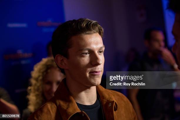 Tom Holland attends "Spiderman: Homecoming" New York First Responders' screening at Henry R. Luce Auditorium at Brookfield Place on June 26, 2017 in...