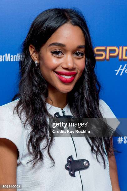 Laura Harrier attends "Spiderman: Homecoming" New York First Responders' screening at Henry R. Luce Auditorium at Brookfield Place on June 26, 2017...