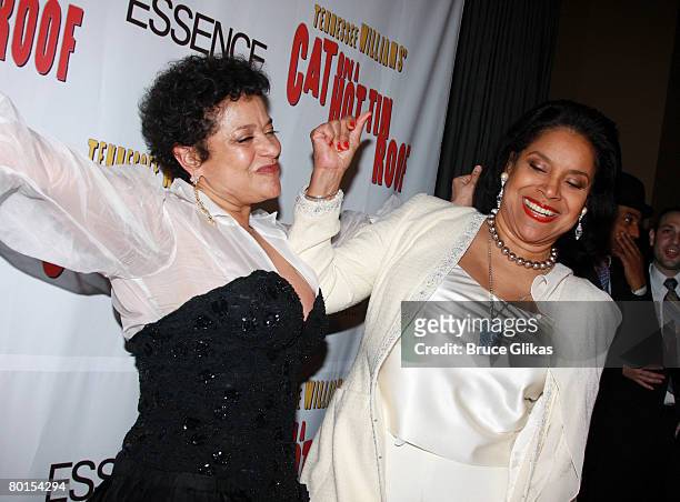 Director Debbie Allen poses with her sister, actress Phylicia Rashad during the opening night after party for the revival of Tennesee William's "Cat...