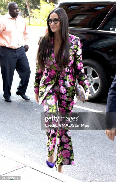 Actress Demi Moore is seen on June 26, 2017 in New York City.
