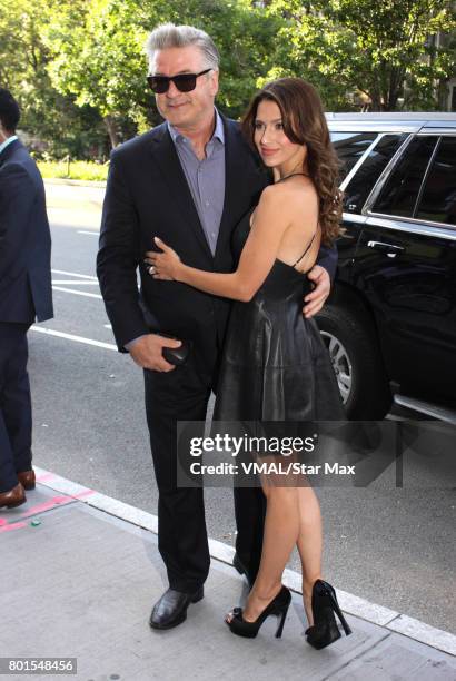 Actor Alec Baldwin and Hilaria Baldwin are seen on June 26, 2017 in New York City.