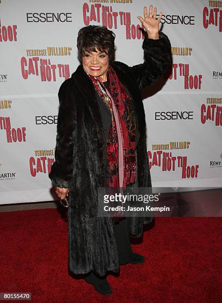 Eartha Kitt attends the "Cat on a Hot Tin Roof" Broadway Opening Night - Arrivals and Curtain Call at the Broadhurst Theatre on March 6, 2008 in New...