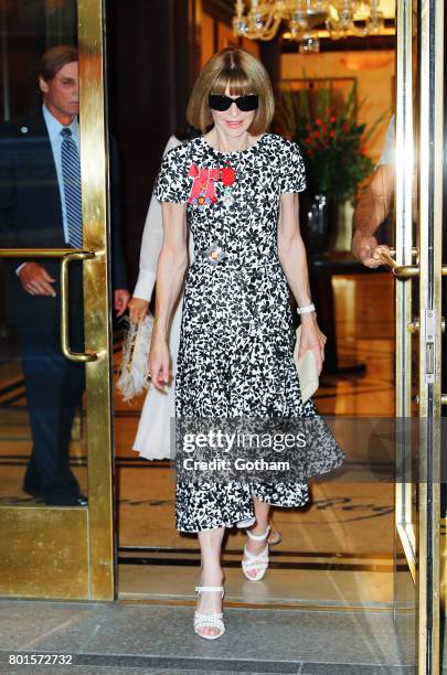 Anna Wintour is seen on June 26, 2017 in New York City.