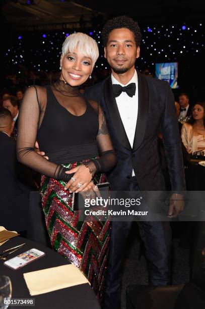 Singer Monica and actor Jussie Smollett attend the 2017 NBA Awards Live on TNT on June 26, 2017 in New York, New York. 27111_002