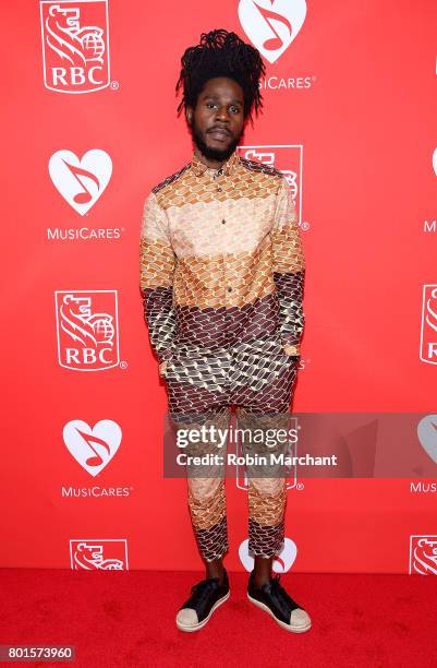 Jamar 'Chronixx' McNaughton attends 13th Annual Musicares MAP Fund Benefit Concert Honoring Adam Clayton at PlayStation Theater on June 26, 2017 in...