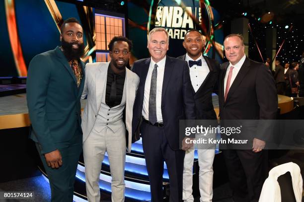 Coach of the Year, Mike D'Antoni of the Houston Rockets attends the 2017 NBA Awards Live on TNT on June 26, 2017 in New York, New York. 27111_002