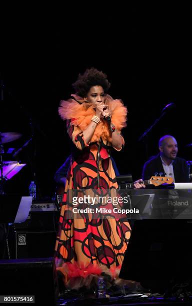 Macy Gray performs on stage at the 13th Annual MusiCares MAP Fund Benefit Concert at the PlayStation Theater on June 26, 2017 in New York City....