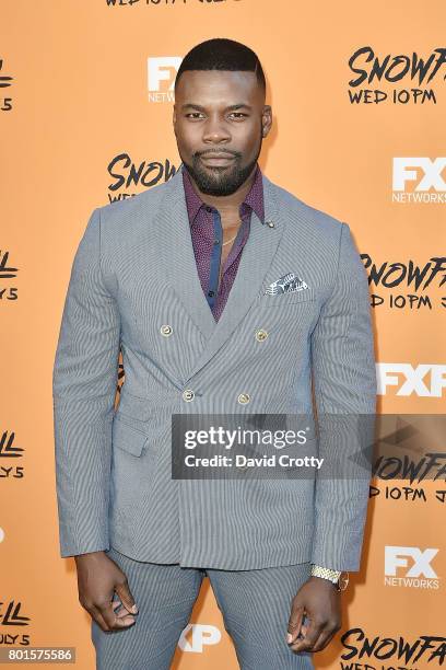 Amin Joseph attends the Premiere Of FX's "Snowfall" - Arrivals at The Theatre at Ace Hotel on June 26, 2017 in Los Angeles, California.